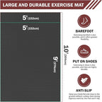 Stepwaver Extra Large Exercise Mat, Shoe-Friendly, Ultra Durable, Thick Large - Image 2