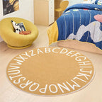 Topotdor Round Kids Play Rug Alphabet Nursery Area Rug Extra Large Soft - Image 2