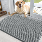 OLANLY Dog Door Mat for Muddy Paws 36x24, Ultra Absorbent Chenille Mud Doormat by OLANLY
