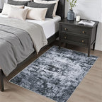 Washable Area Rug 3x5 Entryway Rug: Washable Modern Abstract Soft Thin Rug - Image 2