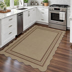 Modern Easy Jute 4x6 Outdoor Patio Rug, Washable Indoor Brown Kitchen Rugs - Image 8
