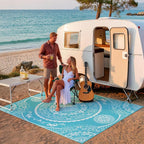 Pauwer Waterproof Outdoor Rug 8x10, Reversible Plastic Straw Patio Camping Rug - Image 7