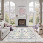 DCX Purple Floral 8x10 Area Rugs - Image 2