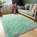 ONASAR Sage Green Area Rugs for Bedroom Living Room, 4x6 Fluffy Cute Indoor - Image 4