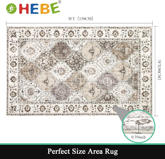 HEBE Washable Area Rug - Image 2