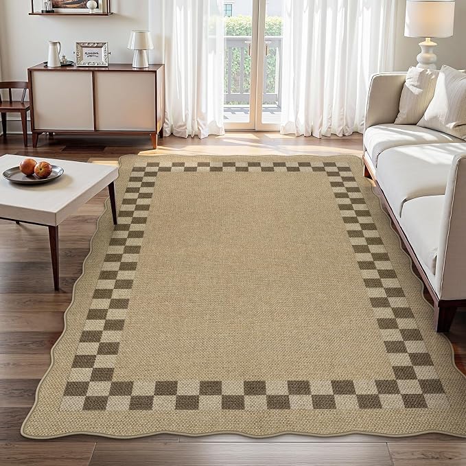 LIVEBOX Easy Jute Checkered Outdoor 5x7 Rug - Image 9