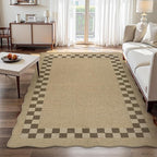 LIVEBOX Easy Jute Checkered Outdoor 5x7 Rug - Image 9