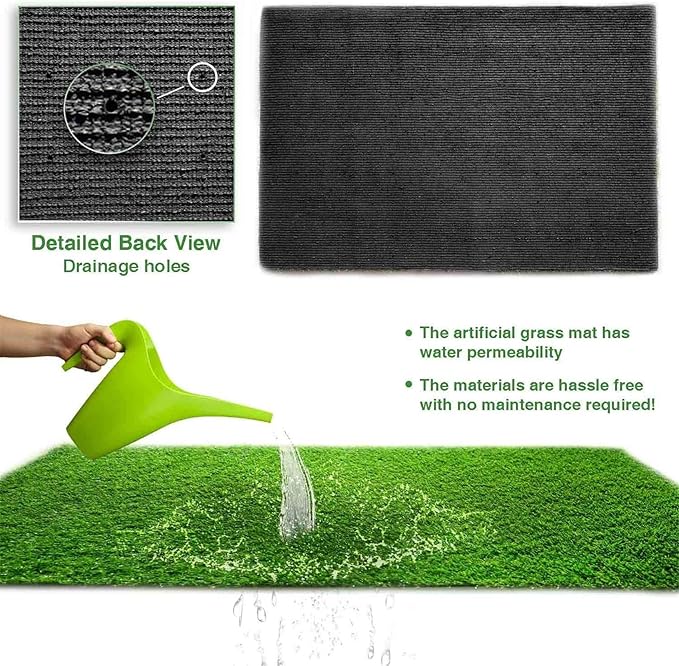 LITA Realistic Artificial Grass Turf Lawn Customized Size 5 x 21 Feet, 1.38" - Image 3