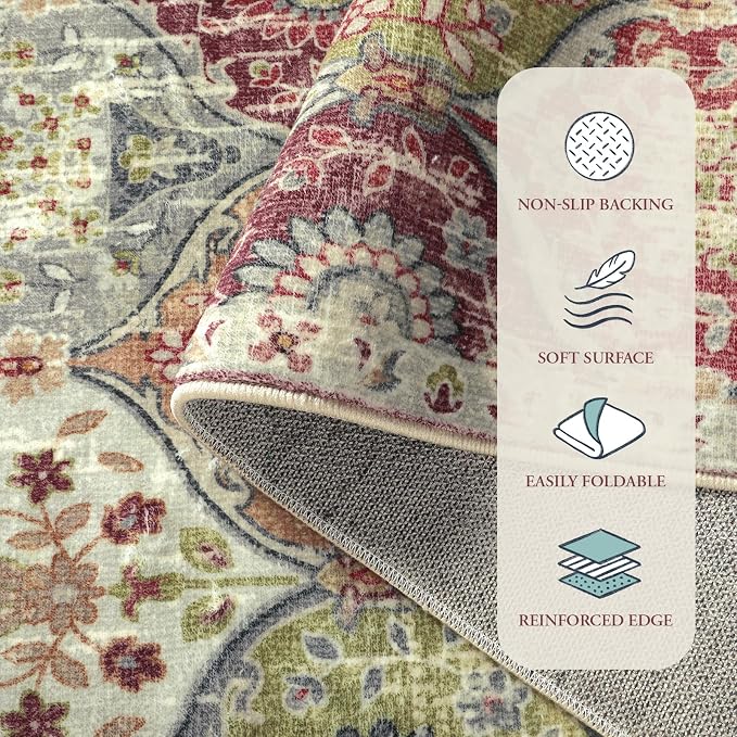 Lahome Washable Entryway Rug, 2x4 Kitchen Rugs - Image 7