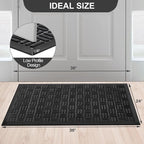 Mibao Front Door Mat, Heavy Duty Durable Welcome Mat - Image 2