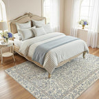 jinchan Zenith Floral 6x9 Area Rug Soft Low-Pile Living Room Rug Machine - Image 2
