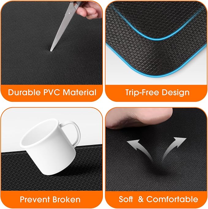 4/5 Inch Thicker Kitchen Mat, Cushioned Thick Floor Comfort Mat, - Image 4