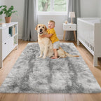 4x6 Ft Light Grey Large Area Rugs - Image 2
