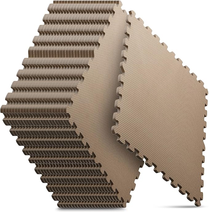 24 Pack Home Gym Mat, Puzzle Exercise Mat, EVA Interlocking Foam Floor Tiles by NazhuraGoodCompanionAtHome
