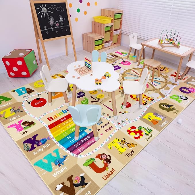 Kids Rugs for Playroom Washable, Educational and Fun Learning Rugs - Image 6
