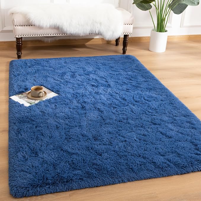 Andecor Soft Fluffy Bedroom Rugs, 3 x 5 Feet Indoor Shaggy Plush Area Rug by Andecor
