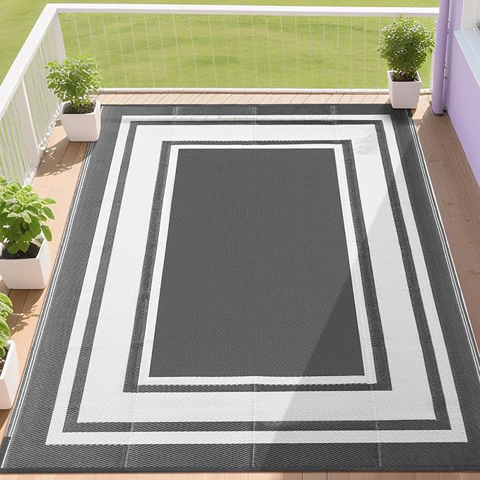 RURALITY Outdoor Rug 9x12 Waterproof by RURALITY