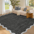 GarveeHome Scalloped Washable Rug 5x7 Area Rug by GarveeHome