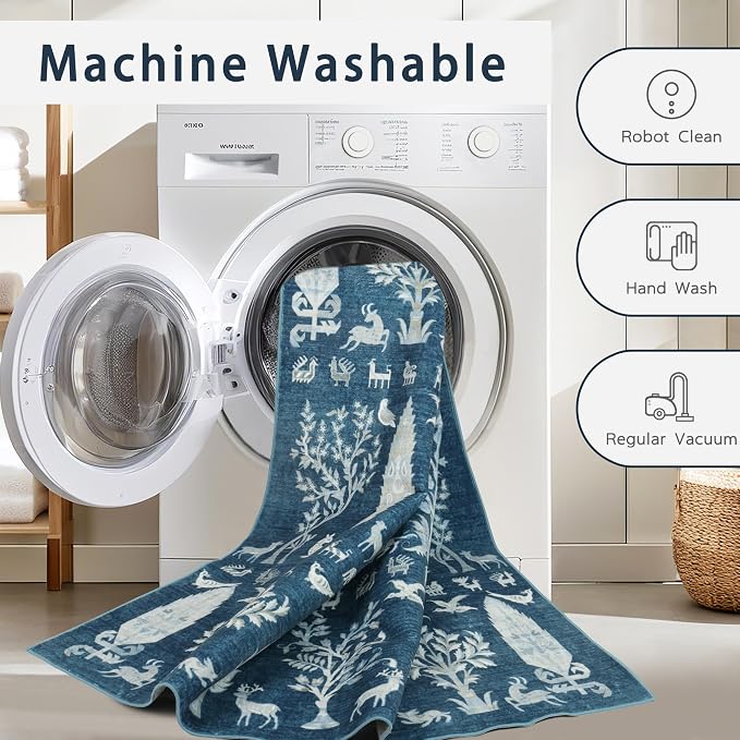 Srugn Washable Rugs 8x10 Area Rugs - Image 4