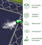 GENIMO Outdoor Rug 8' x 10' Patio Waterproof, Foldable Reversible Plastic Straw - Image 9