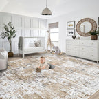 XLUEZ 9x12 Area Rug for Living Room, Washable Modern Abstract Large Area Rug - Image 6