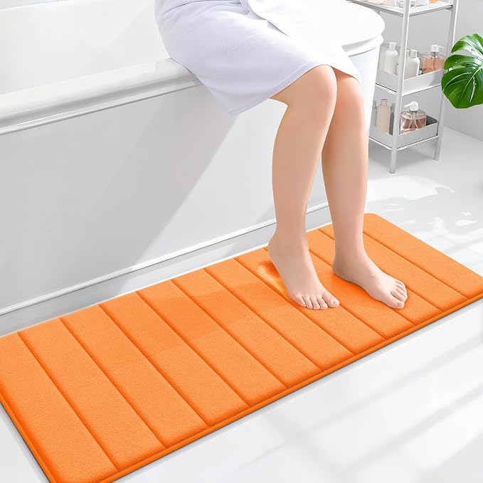 OLANLY Memory Foam Long Bathroom Rugs Runner 47x17, Super Soft Absorbent Bath by OLANLY