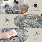 5x7 Area Rugs Washable Rug: Modern Abstract Living Room Rug Soft Anti-Skid Thin - Image 4