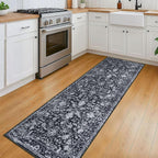 KILOCOCO Washable Runner 2x6 Rug Runner Printed Vintage Floral Kitchen Runners - Image 2