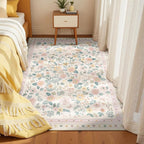 3x5 Area Rugs, Washable Floral Rug, Low Pile Non-Slip Carpet, Flower Rug - Image 7