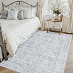 5x7 Area Rugs for Living Room: Vintage Boho Neutral Washable Rug Indoor Soft - Image 2