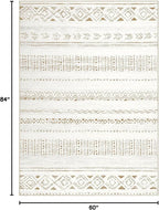cotiled 5x7 Area Rugs Living Room Rug: Washable Boho Rugs - Image 2