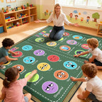 Classroom Rug Elementary 5x7 ft, Calming Corner Rug by GRAMBET
