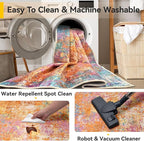 RELEANY Washable Area Rugs 6'x9' Non-Slip Modern Abstract Soft - Image 6