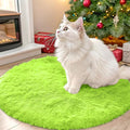 OLANLY Lime Green Round Rugs for Bedroom by OLANLY