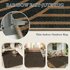 Lahome Modern Rainbow Easy Jute Carpet, Washable 5x7 Area Rugs - Image 4