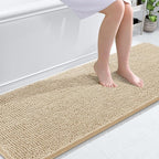 OLANLY Bathroom Runner Rugs 70x24, Extra Soft Absorbent Chenille Bath Rugs by OLANLY