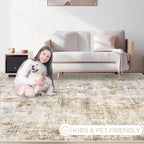 Area Rugs 5x7 Living Room: Washable Rug Modern Abstract Rugs Soft Non Slip - Image 5