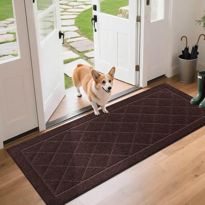 BEQHAUSE Dirt Trapper Door Mat 24" x 60", Doormat Non-Slip Entryway Rugs by BEQHAUSE