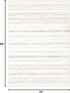 Nakagishi 6x8 Area Rugs Living Room: Washable Boho Large Neutral Soft Farmhouse - Image 2
