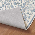 jinchan Zenith Corner Rug 6x6 Area Rug Floral Soft Aesthetic Rug Non-Slip Low - Image 8