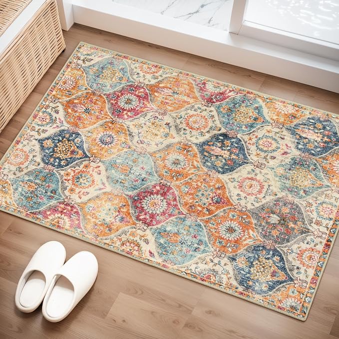 Lahome Moroccan Trellis Washable Rug, 2x3 Kitchen Rugs by Lahome