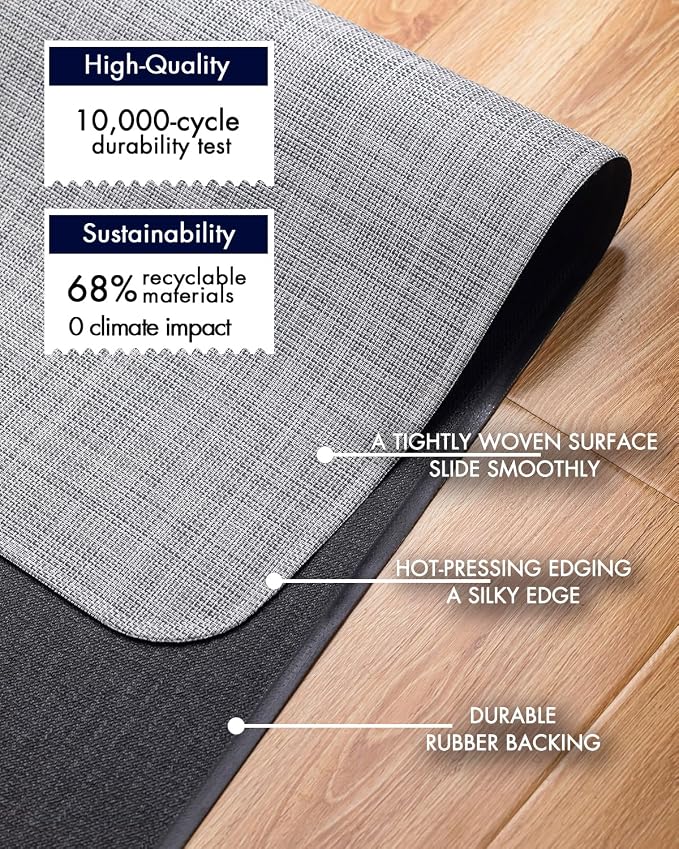 Baroyal Office Chair Mat for Hardwood Floor Under Desk Computer Rolling Chair - Image 5