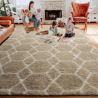 ONASAR Living Room Area Rug 6x9, Large Beige and White Geometric Floor Rugs - Image 9