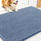 Smiry Dog Door Mat for Muddy Paws 30x20, Absorbent Dirt Trapper, Non-Slip by Smiry