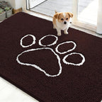 OLANLY Dog Door Mat for Muddy Paws 48x30, Paw Print Design, Absorbs Moisture by OLANLY