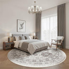 zesthome 8ft Round Rugs for Living Room, Non-Slip Washable Round Area Rugs - Image 8