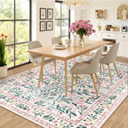 6x9 Area Rugs for Living Room: Floral Washable Rug Vintage Large Soft Boho - Image 6