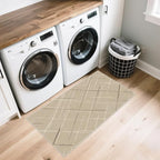 Beige Runner Rug Ultra Non-Slip 2x4 Washable Bedroom Rugs Modern Tear and Stain - Image 2