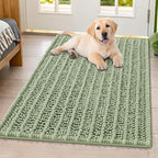 Smiry Dog Door Mat for Muddy Paws 40x32, Absorbent Dirt Trapper, Non-Slip by Smiry