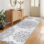 HEBE Hallway Runner Rug 3'x8' Washable Vintage Distressed Area Rugs Non Slip - Image 8